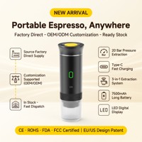 Machine à café expresso portable électrique mini sur mesure en gros, 120 ml, 2500 mAh*3, longue autonomie, pour usage extérieur