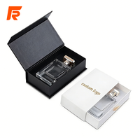 Boîte-cadeau haut de gamme imperméable pour flacon de parfum incliné, avec logo personnalisé et doublure en éponge