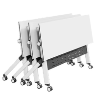 Meubles de bureau modulaires contemporains portables, table de conférence extensible avec pieds en aluminium pour le bureau à domicile