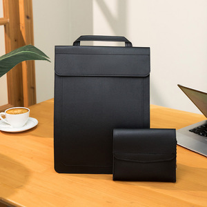 Sac à ordinateur portable en cuir hautement recommandé, étui imperméable pour ordinateur portable avec logo personnalisé pour hommes et femmes d'affaires - Product Image 6