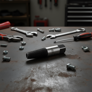Extractor de tornillos con vástago hexagonal de 7 mm y punta roscada para reparación de metales - Product Image 3