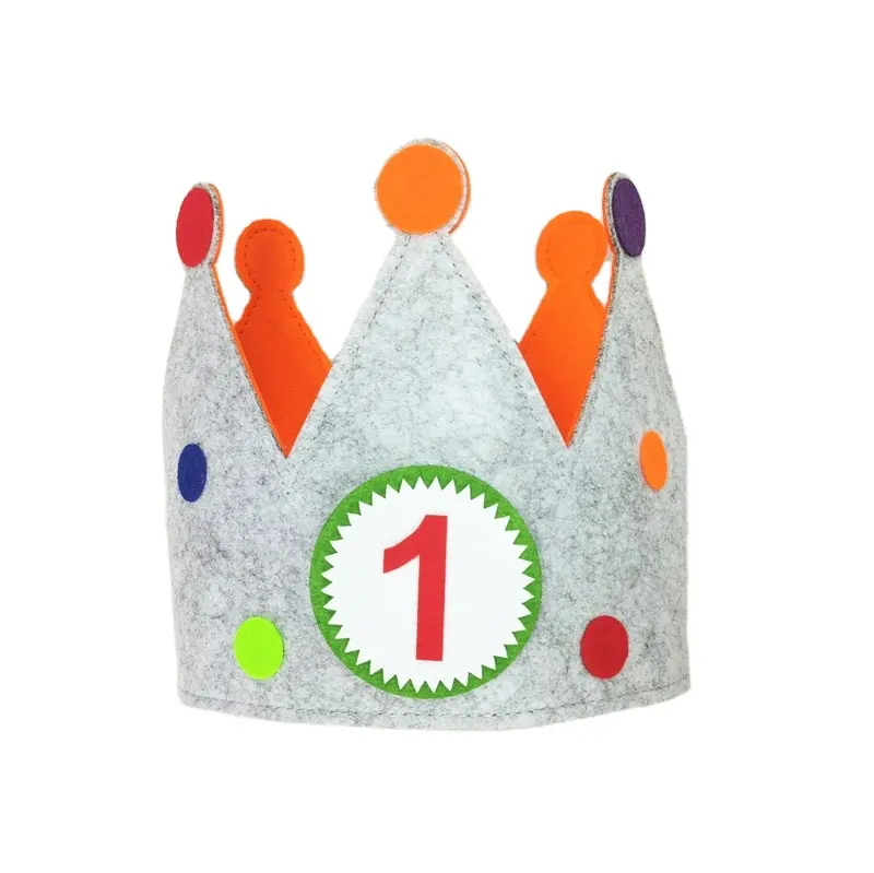 kids baby digital birthday hat children's crown party birthday hat party decoration adult can customized