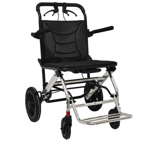 Silla de Ruedas de Aluminio para Personas Mayores con Ruedas Delanteras de 6 Pulgadas, Capacidad de 100 kg, Certificación CE, Diseño Portátil - Product Image 1