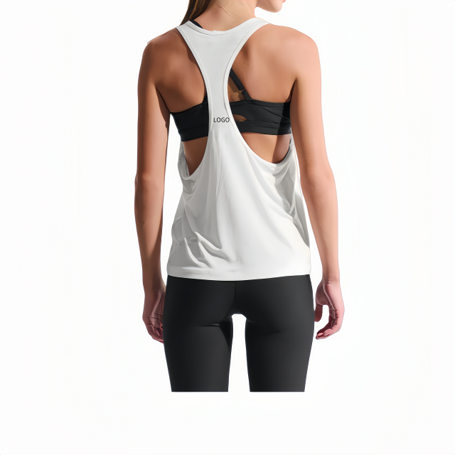 Customized New Women's Summer Luxury Brand ALU Hollow Out Sleeveless U-neck Solid Color Breathable Fast Drying Yoga Fitness Vest