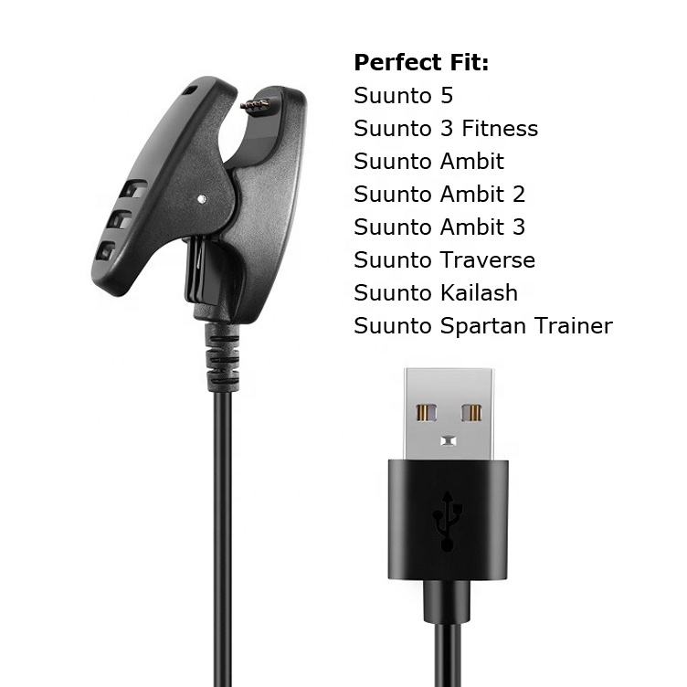Smartwatch Charger for Suunto Fitness Ambit Smart Watch Charging Dock  for Suunto Peak Pro Spartan USB Charging Cable