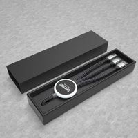 Cable USB-C Magnético 5 en 1 con LED, Trenzado, de ABS y PVC, Duradero, para Carga Rápida de Computadoras, Teléfonos Móviles y Bancos de Energía