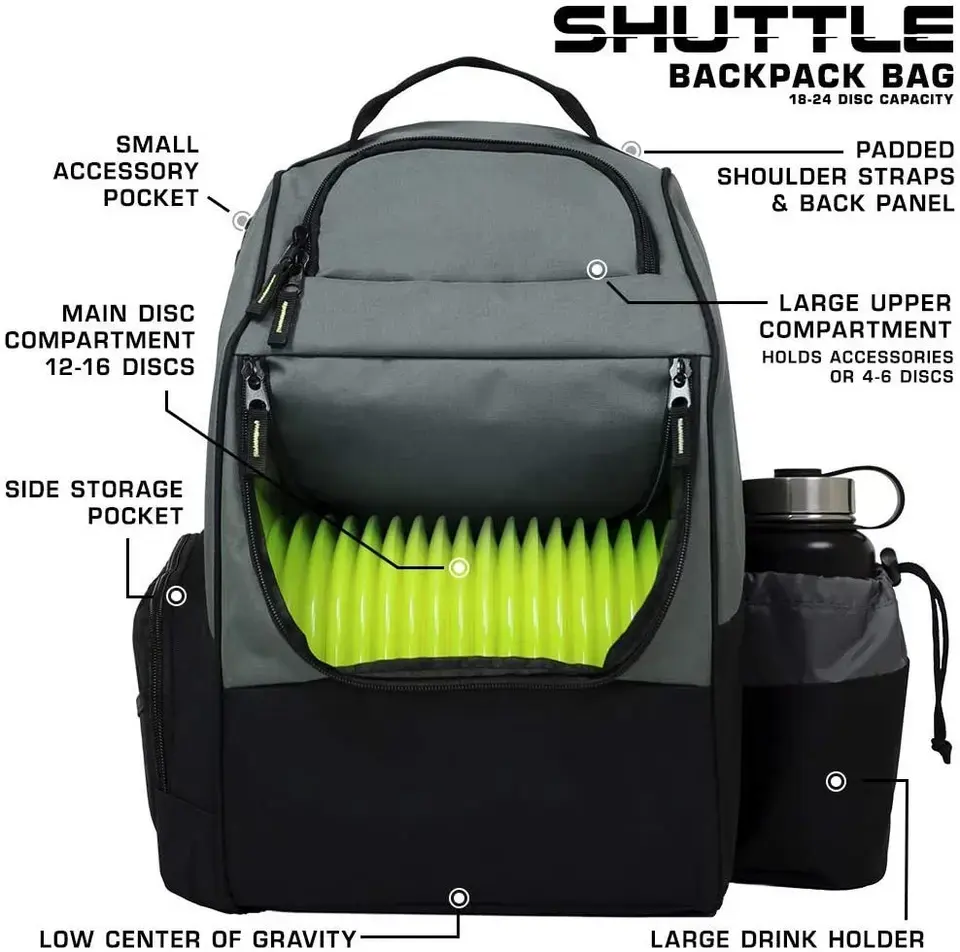 Hot Selling Professional Customization High Quality Disc Sports Backpack Shuttle Disc Golf Backpack Bag