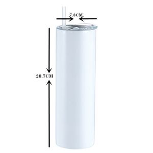 Gobelet isotherme plat de 20 oz en acier inoxydable avec couvercle et paille, anti-fuite, écologique, sans BPA, idéal pour le vin - Product Image 2