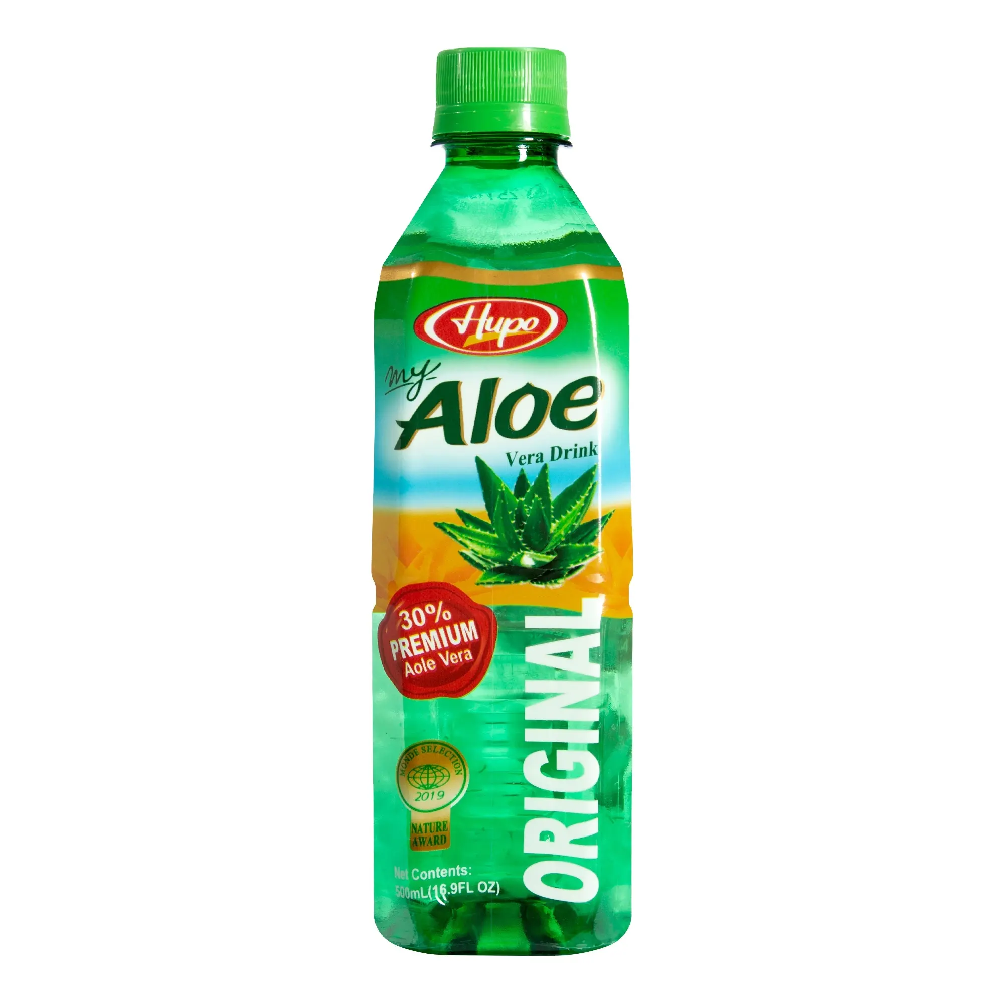 Wholesaler distributor tropical aloe vera drink with 30% aloe pulp 500ml 24 bottles 16.9 oz natrual flavor aloe drinks