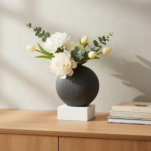 <span class=keywords><strong>Vaso</strong></span> in Porcellana YBH Eco-Friendly, Opaco, Moderno, Nordico, Minimalista, Creativo, a Strisce, per Centrotavola Matrimoniale e Decorazione Casa - Product Image 2