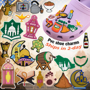 จี้รองเท้าแฟชั่นตะวันออกกลาง จี้รองเท้าพีวีซีแบบกำหนดเอง ลายอาหรับ คริสเตียน อาหาร อูฐ ของตกแต่ง ของที่ระลึกการเดินทาง ของขวัญ จี้รองเท้า อุปกรณ์เสริม - Product Image 1