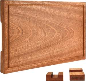 Planche à découper en bois massif écologique, épaisse et robuste, pour la cuisine, surface antidérapante pour la viande et les légumes, en gros - Product Image 1