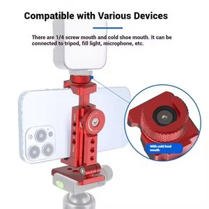 360 °   Soporte Ajustable de Aluminio para Teléfono, Soporte Universal Telescópico con Zapata Fría para Smartphone, para Trípode, Transmisión en Vivo y Vlogging - Product Image 5