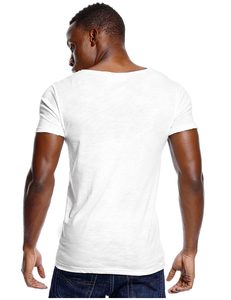 T-shirt pour homme tendance, <span class=keywords><strong>col</strong></span> en <span class=keywords><strong>V</strong></span> <span class=keywords><strong>profond</strong></span>, t-shirt pour homme, décolleté bas, sous-<span class=keywords><strong>v</strong></span>êtement ajusté, manches courtes - Product Image 6