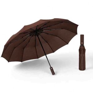 Parapluie pliant à poignée courbe, facile à transporter pour poussette, petit format, élégant, format crayon, double auvent, pliable - Product Image 2