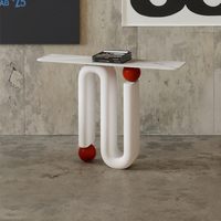 Table console moderne de luxe et minimaliste de style artistique Buffet d'entrée avec conception de conduite d'eau Tables console pour la maison