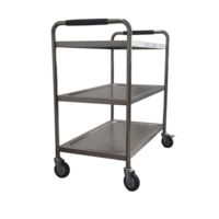 Vente en gros Chariot métallique robuste double trois couches Cuisine commerciale Fabrication d'acier Service mobile Structure en acier mobile