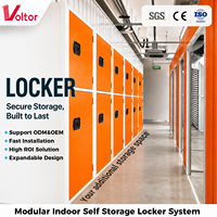 Casier de rangement modulaire en acier avec serrure, unité de stockage en métal galvanisé pour solution de stockage en entrepôt commercial