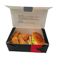 Boîte à hamburger en matériau biodégradable compostable respectueux de l'environnement à structure robuste pour la livraison de nourriture en boutique de hamburgers