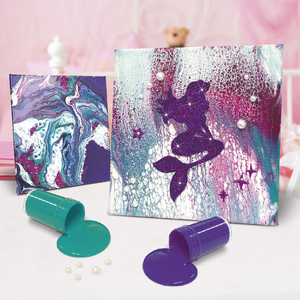 Kit Mainan DIY Mermaid Pouring Art, Kit Menggambar, Kit Seni dan Kerajinan Edukatif, Warna untuk Anak-anak dan Dewasa - Product Image 4