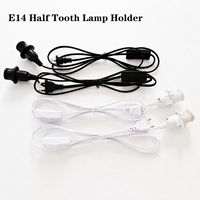 Support de lampe E14 avec cordon d'alimentation de 1,8 m et prise EU/US/AU/UK, douille de base de lampe, tête de suspension LED avec interrupteur 303 et câble d'extension