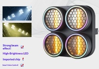 Effet de faisceau LED à 4 yeux, lentille en nid d'abeille haute intensité, modes sonore et automatique, cabines de DJ, fêtes, événements, éclairage de scène rétro