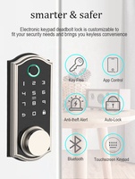 Poignée de porte de sécurité électronique numérique HF-LC901, serrure de porte intelligente sans clé avec clavier