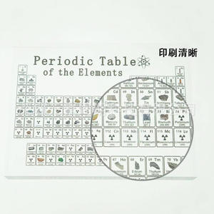 Tabla periódica de los elementos de acrílico, impresión transparente de elementos químicos, adorno rectangular para escritorio, regalo para profesores - Product Image 5