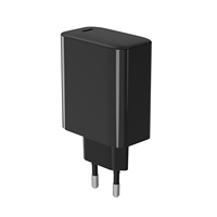 Cargador USB C GaN de 65W con un solo puerto PD PPS, carga rápida, enchufe europeo, adaptador de corriente para portátil, teléfono y tableta.