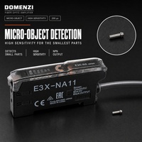 Amplificateur de capteur à fibre optique photoélectrique Domenzi, sortie NPN, 24V DC, haute sensibilité pour la détection optique à courte portée