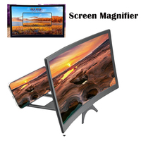Curved Screen Mobile Phone Screen Magnifier Foldable 3D HD Mobile Phone Magnifier 12 Inch Screen Magnifier for Smartphone