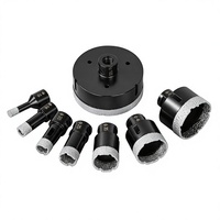 Foret élargisseur de trous brasé Magic Drill M14, revêtement oxyde noir, 60 mm, pour perçage et ébavurage de carrelage et marbre, perçage haute précision