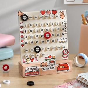 Calendario Perpetuo <span class=keywords><strong>de</strong></span> Acrílico Personalizado con Impresión <span class=keywords><strong>de</strong></span> Anime, Calendario <span class=keywords><strong>de</strong></span> Escritorio Decorativo Creativo y Kawaii - Product Image 4