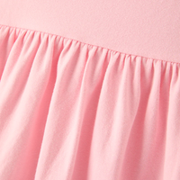En stock, robe en coton rose pour bébé, enfant, petite fille, été, retour à l'école, décontractée, imprimée, smockée, broderie de crayons