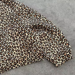 Özelleştirilebilir kazak All-Over <span class=keywords><strong>3D</strong></span> çita leopar baskı 500 Gsm kalın 100 yüzde boy Unisex Hoodie ile çekin kaput - Product Image 2