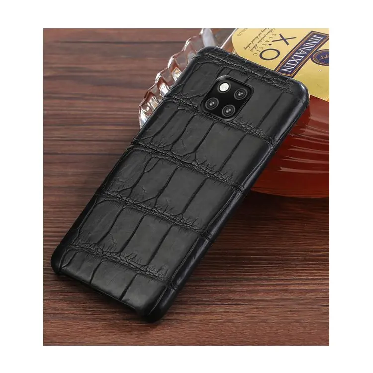 Custom design high quality exotic phone cover for real crocodile leather skin huawei mate 20 pro case