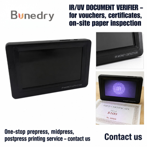 Herramienta Portátil de Autenticación de Documentos con Luz Infrarroja y Ultravioleta, Detector Infrarrojo de 365nm para Verificación de Boletos, Cupones y Papel de Seguridad - Product Image 1