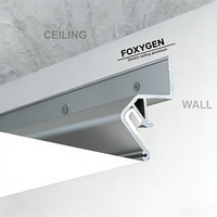 FOXYGEN Russie Promotion Tissu extensible profilé pour plafond, Barre lumineuse LED sur rail mural, Profilé pour bandes LED, Profilé en aluminium
