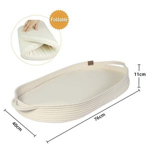 Cesta Moisés <span class=keywords><strong>Plegable</strong></span> Ecológica con Certificación BSCI, con Cubierta Extraíble Resistente al Agua, Regalo para Bebé Unisex, Cuerda de Algodón - Product Image 2