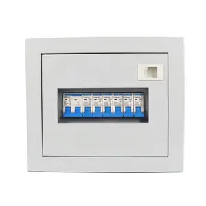 Caja de distribución de energía eléctrica impermeable montada en la pared exterior personalizada de 8 vías de Metal de acero inoxidable