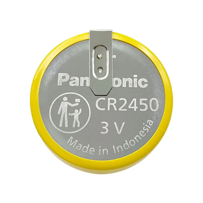Pilas de botón Panasonic CR2450 de 3V con patas de soldadura para placa principal de pantalla Digital PLC de olla arrocera