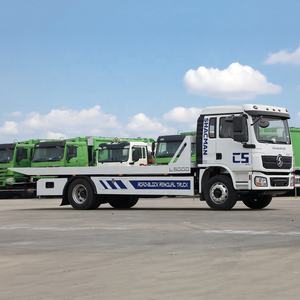 SHACMAN çekme kamyon 4x2 10 ton ağırlık vinç arka kaldırma araçları kurtarmak için Flatbed yatak Underlift Wreckers çekici kamyon satış - Product Image 2