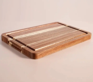 Planche à découper en bois d'acacia avec rainure pour jus de fruits Planche à découper en bois pour pizza, entrepôt en stock aux États-Unis - Product Image 6