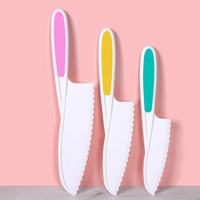 11 pièces en bois enfants cuisine couteau en plastique ensemble enfants joyeux avec bords dentelés en plastique enfant en bas âge couteau éplucheur et planche à découper