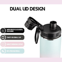 Bouteille d'eau en acier inoxydable personnalisée avec couleur dégradée et logo, double paroi, isolée sous vide, pour le sport en plein air