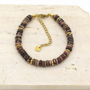 Bracelet en pierres naturelles bohèmes pour la guérison métaphysique, bijoux en acier inoxydable pour les promotions de la fête des mères - Product Image 5