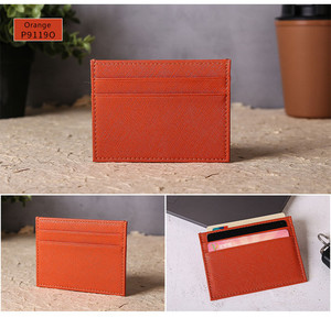 Saffiano-portefeuille en cuir pour femmes, porte-cartes de crédit, fin, coloré, <span class=keywords><strong>pas</strong></span> <span class=keywords><strong>cher</strong></span>, anti RFID, livraison directe, nouvelle tendance 2020 - Product Image 4