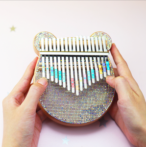 Kalimba de 17 Teclas con Pedrería de Colores, Piano de Pulgar Decorado con Cristales, Mbira <span class=keywords><strong>Sanza</strong></span> para Principiantes, Niños y Adultos, Instrumento Musical, Regalo - Product Image 1