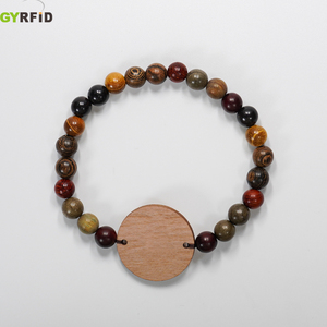 <span class=keywords><strong>New</strong></span> arrivals thân thiện với môi RFID dây đeo cổ tay RFID NFC Vòng đeo tay bằng gỗ RFID đính cườm Vòng đeo tay - Product Image 3