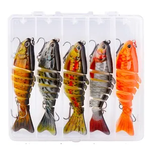 Smaky Fishing Lures Tackle Kit Slow Sinking Hard Swimbaits Wobbler for Bass  Trout and Other Fish Species Multi Jointed Segmented Bionic Crankbait for
